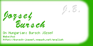 jozsef bursch business card